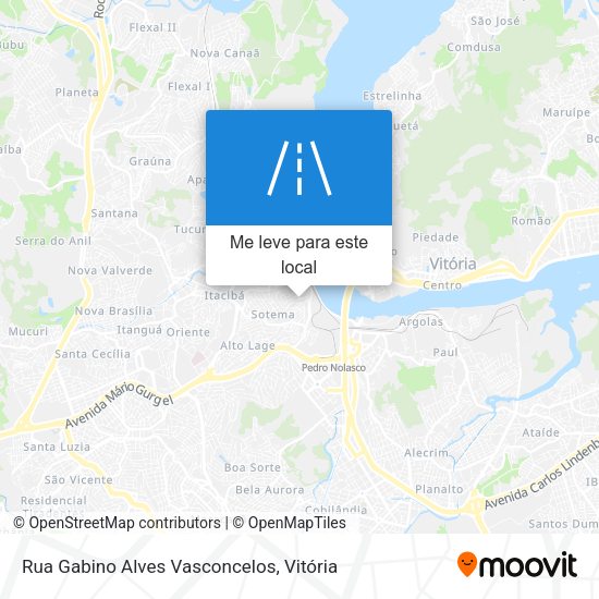 Rua Gabino Alves Vasconcelos mapa