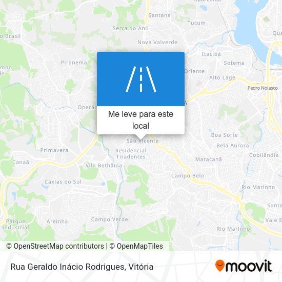 Rua Geraldo Inácio Rodrigues mapa