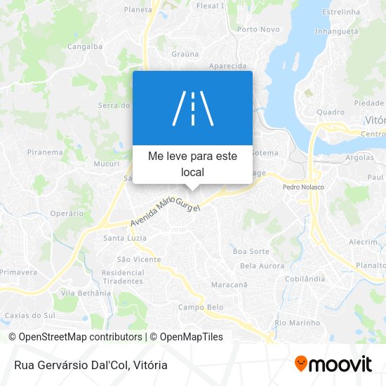 Rua Gervársio Dal'Col mapa