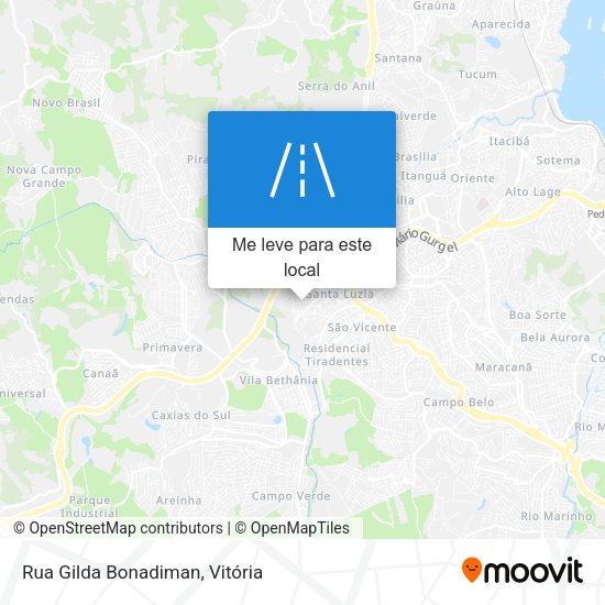 Rua Gilda Bonadiman mapa