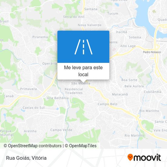 Rua Goiás mapa