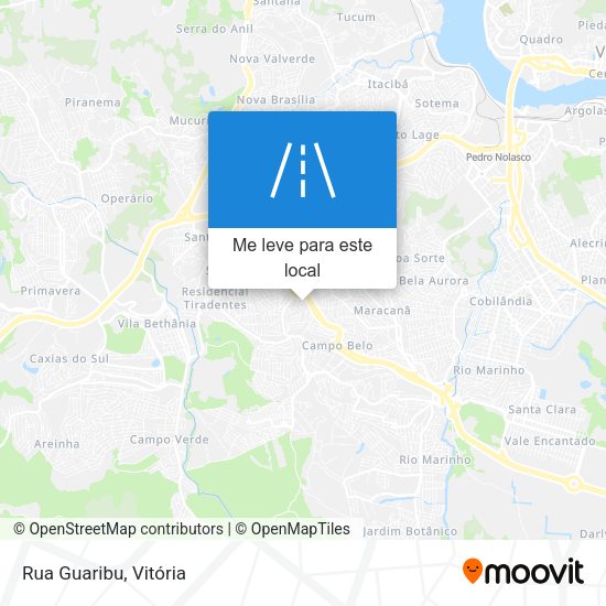 Rua Guaribu mapa