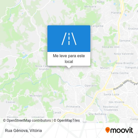Rua Gênova mapa
