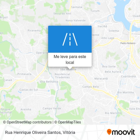 Rua Henrique Oliveira Santos mapa