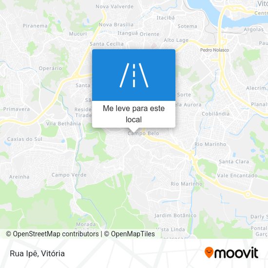 Rua Ipê mapa