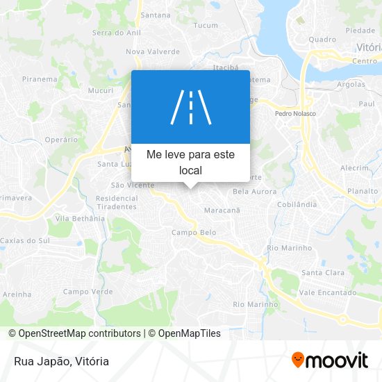 Rua Japão mapa