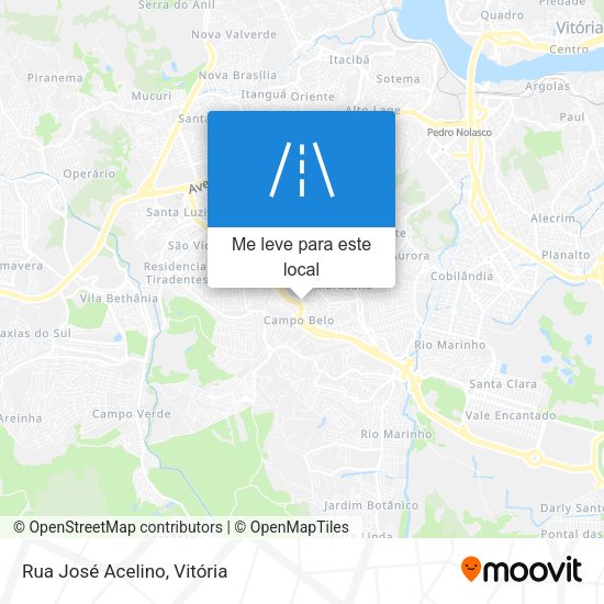 Rua José Acelino mapa