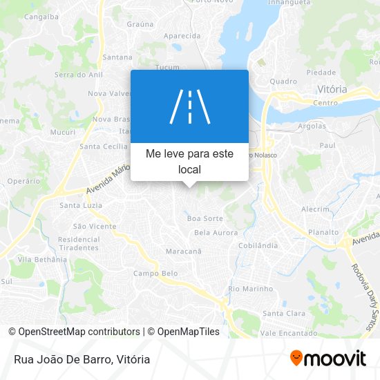 Rua João De Barro mapa