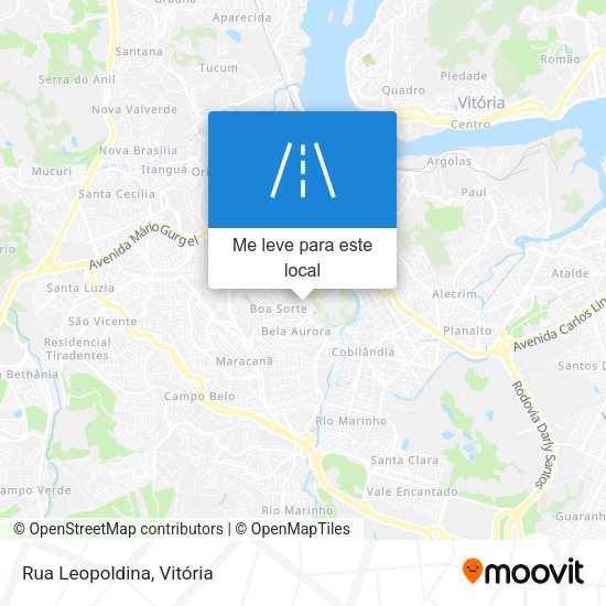 Rua Leopoldina mapa