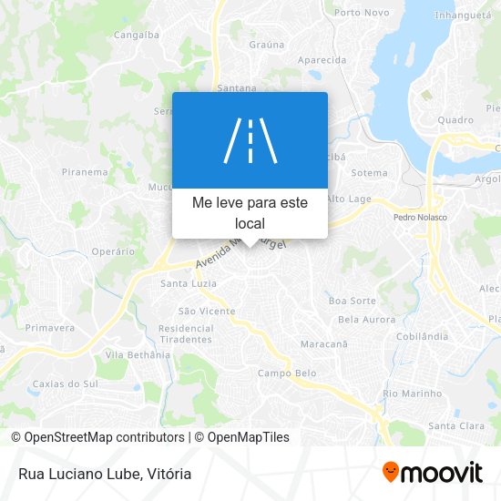 Rua Luciano Lube mapa