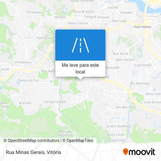 Rua Minas Gerais mapa