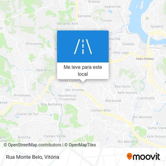 Rua Monte Belo mapa