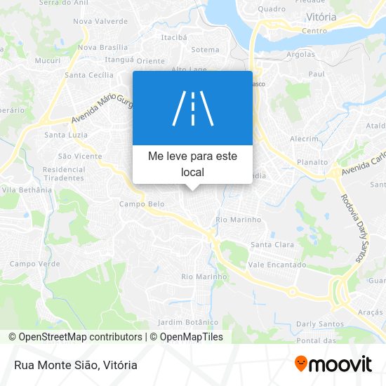 Rua Monte Sião mapa