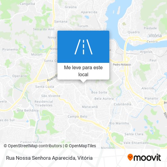 Rua Nossa Senhora Aparecida mapa