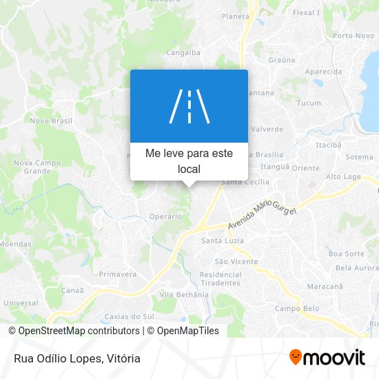 Rua Odílio Lopes mapa