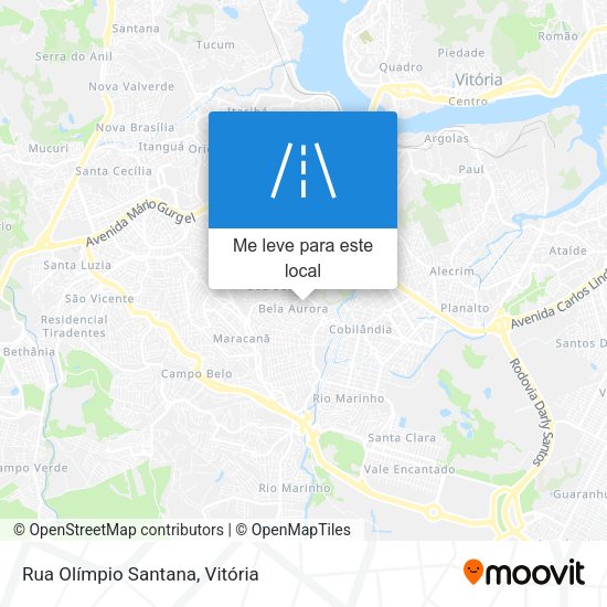 Rua Olímpio Santana mapa