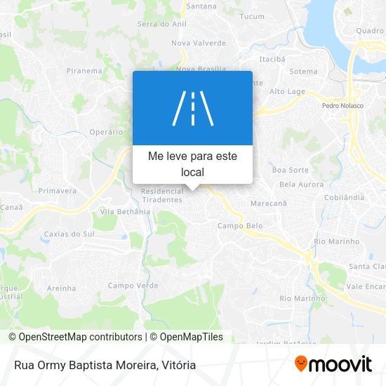 Rua Ormy Baptista Moreira mapa