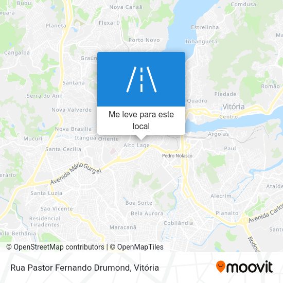 Rua Pastor Fernando Drumond mapa