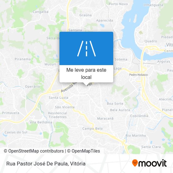 Rua Pastor José De Paula mapa