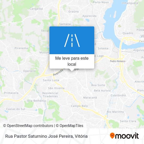 Rua Pastor Saturnino José Pereira mapa