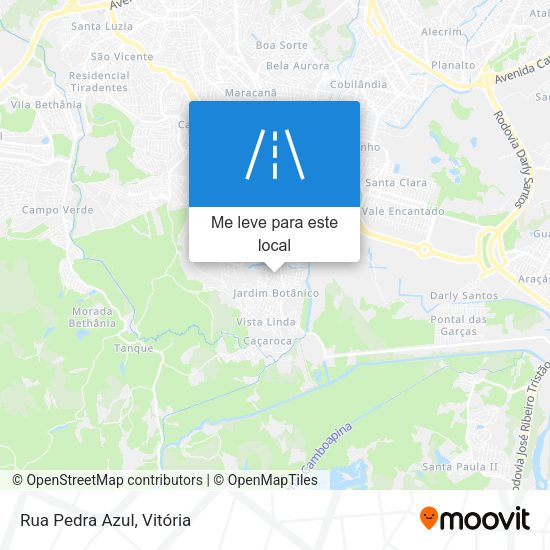 Rua Pedra Azul mapa
