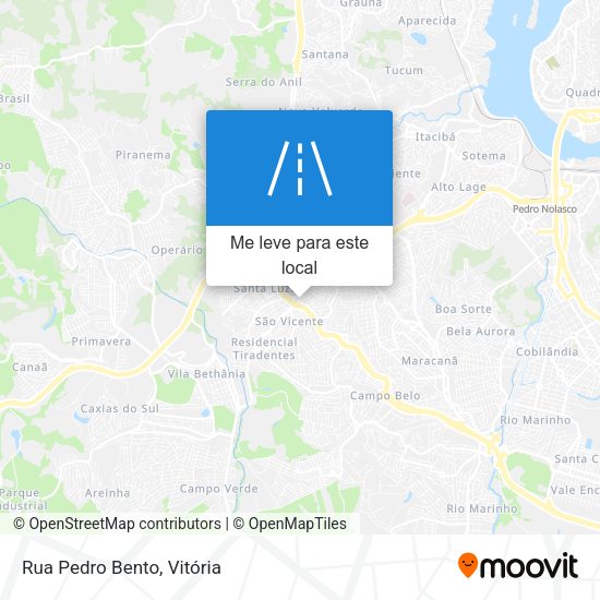 Rua Pedro Bento mapa