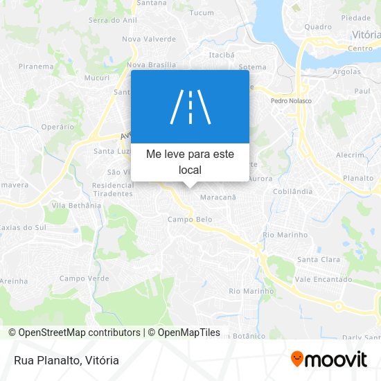 Rua Planalto mapa