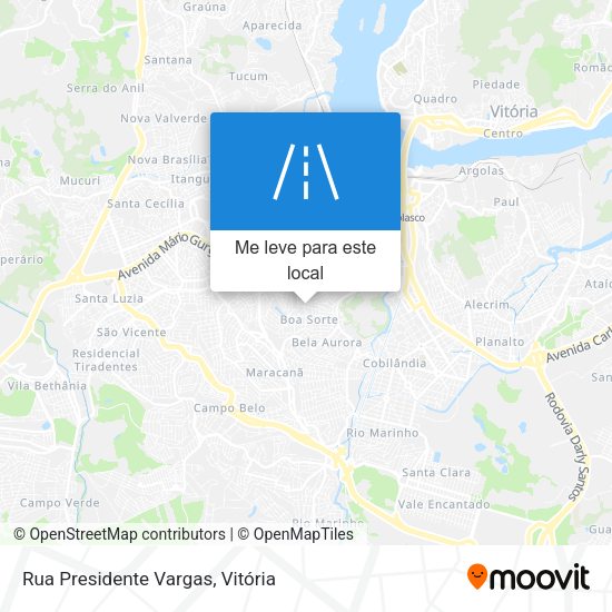 Rua Presidente Vargas mapa
