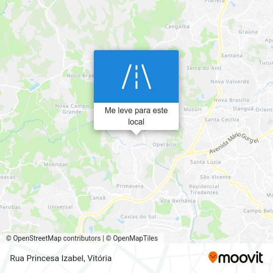 Rua Princesa Izabel mapa