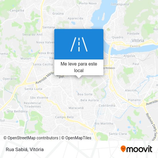Rua Sabiá mapa