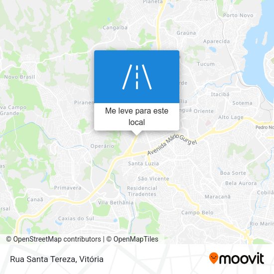 Rua Santa Tereza mapa