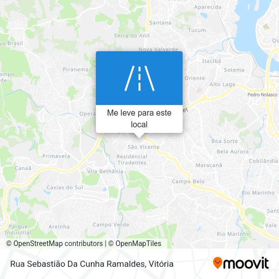 Rua Sebastião Da Cunha Ramaldes mapa