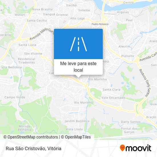 Rua São Cristovão mapa