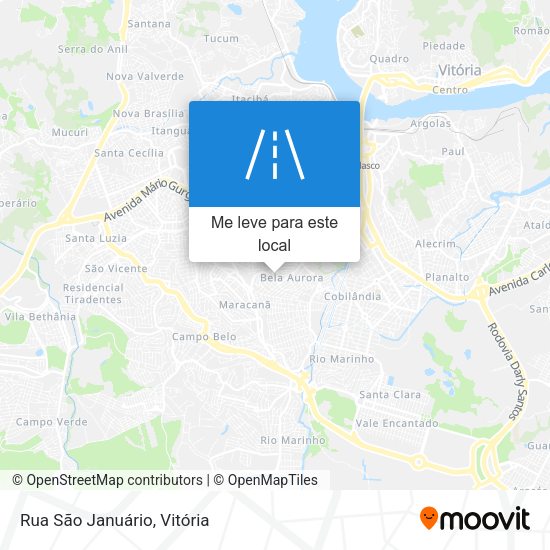 Rua São Januário mapa