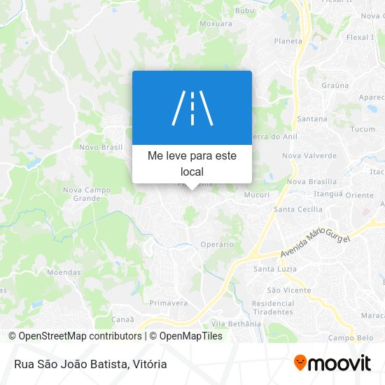 Rua São João Batista mapa