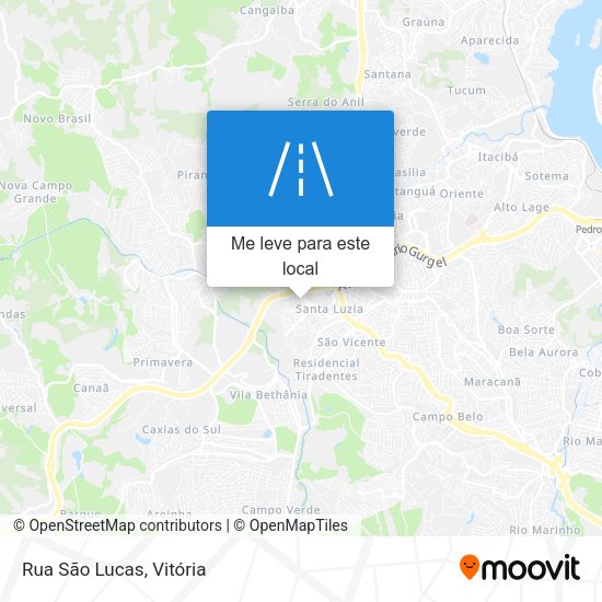 Rua São Lucas mapa