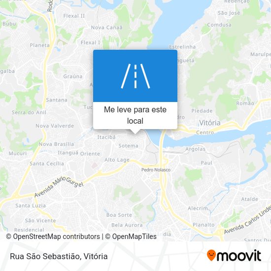 Rua São Sebastião mapa