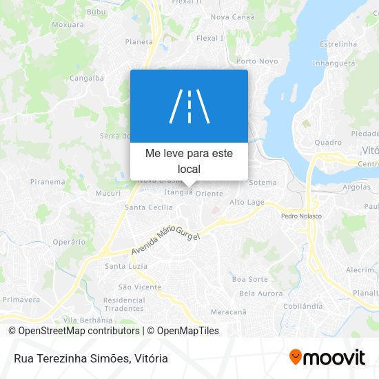Rua Terezinha Simões mapa