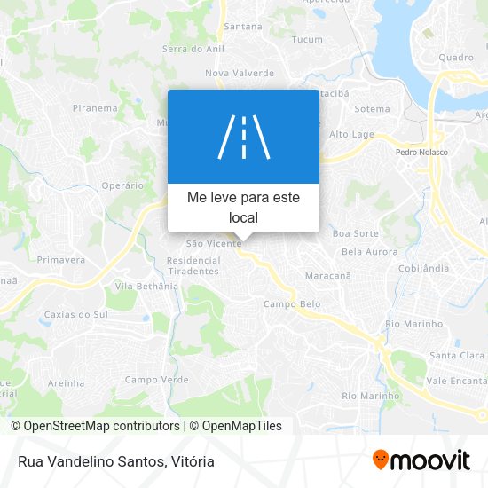 Rua Vandelino Santos mapa
