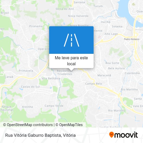 Rua Vitória Gaburro Baptista mapa