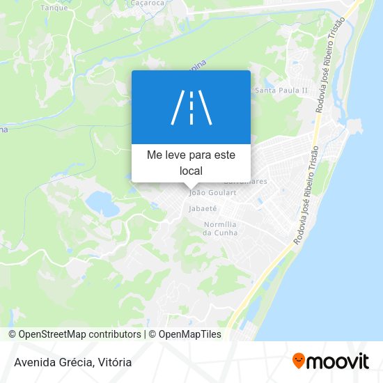 Avenida Grécia mapa