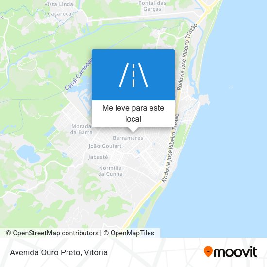 Avenida Ouro Preto mapa