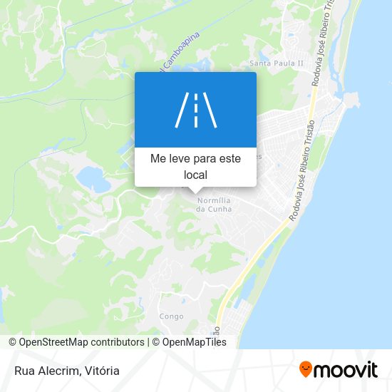Rua Alecrim mapa