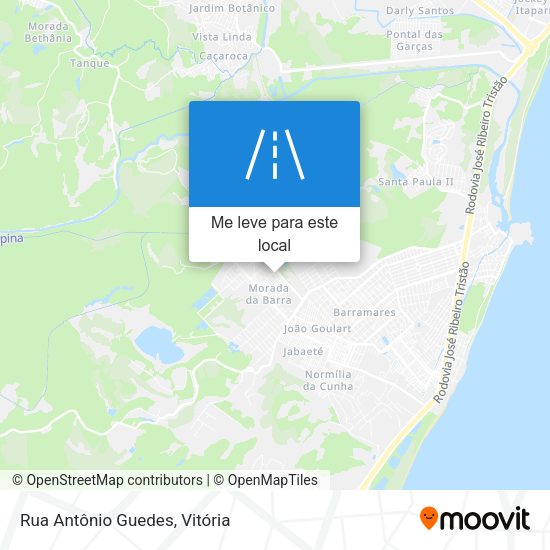 Rua Antônio Guedes mapa