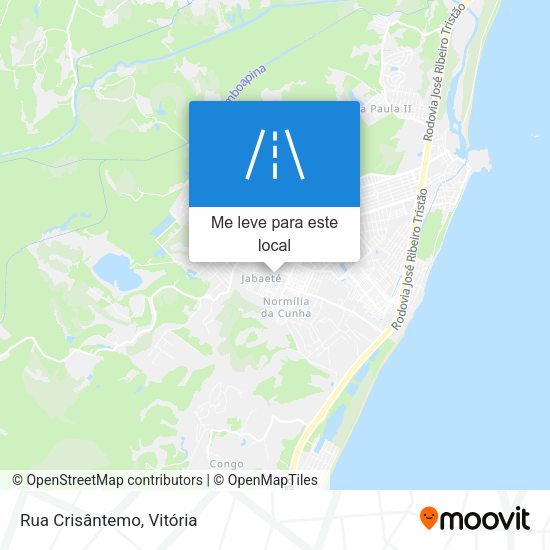Rua Crisântemo mapa