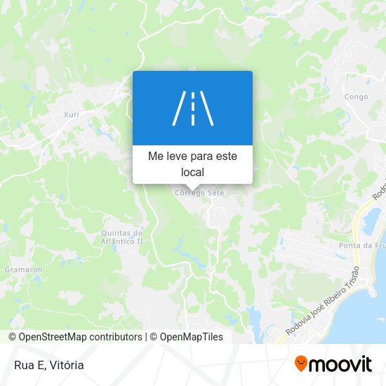 Rua E mapa