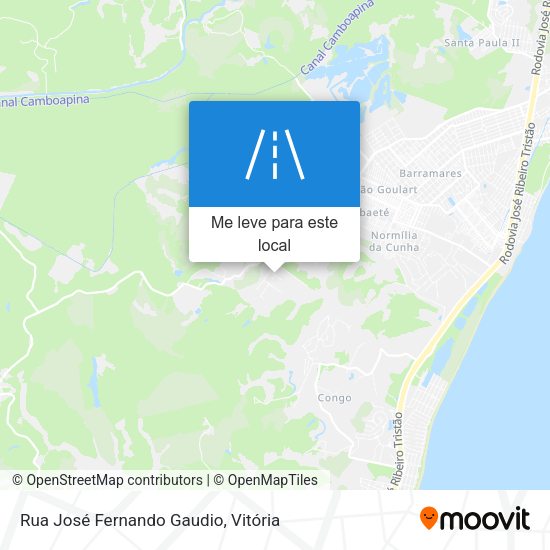 Rua José Fernando Gaudio mapa