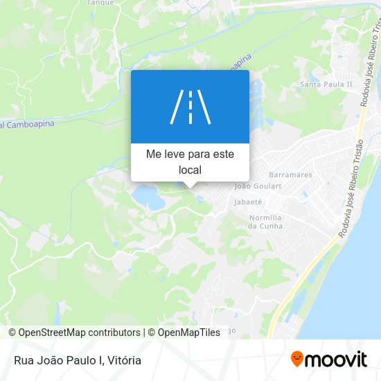 Rua João Paulo I mapa