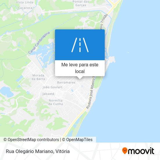 Rua Olegário Mariano mapa