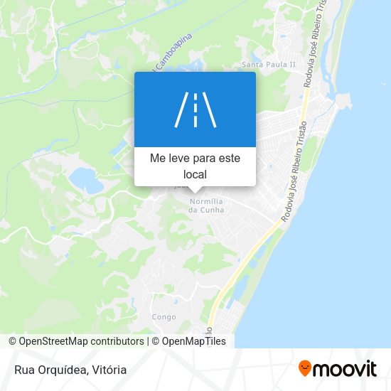 Rua Orquídea mapa